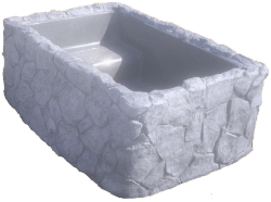 家庭用露天風呂浴槽 擬岩 偽岩 の岩風呂 大型だから自宅や業務用に